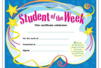 Certificate Student Of The 30/Pk | Student Of The Week Pertaining To Student Of The Year Award Certificate Templates