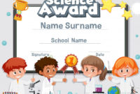 Certificate Template For Science Award With Kid In The Lab Pertaining To Simple Science Award Certificate Templates
