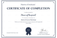 Certificate Templates: Formal Completion Certificate Intended For Fascinating Certificate Of Completion Construction Templates