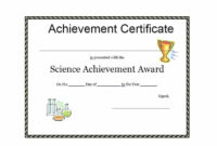 Certificates Of Achievements | Certificate Template Downloads Regarding Fantastic Science Achievement Award Certificate Templates