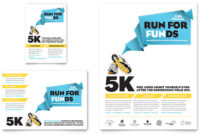 Charity Run Flyer & Ad Template Design Within Awesome Marathon Certificate Template 7 Fun Run Designs