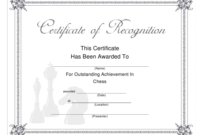 Chess Outstanding Achievement Certificate Template Inside Outstanding Achievement Certificate