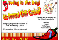 Chili Cook Off Flyer Template Word | Awsom Throughout Chili Cook Off Certificate Template