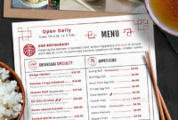 Chinese Restaurant Menu Template In Psd & Vector Here We In Asian Restaurant Menu Template