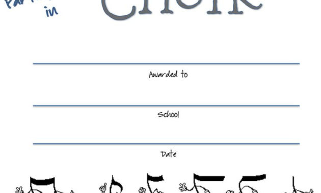 Choir Certificate Template | Certificate Templates, Free Within Free Choir Certificate Template