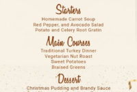 Christmas Dinner Packages 2020 Texas Map For Prix Fixe Menu Template