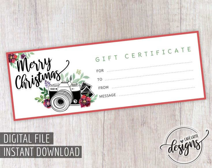 Christmas Gift Certificate, Gift Certificate Printable With Regard To Fresh Photography Session Gift Certificate
