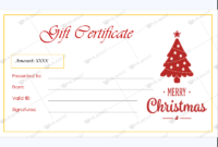 Christmas Gift Certificate Template 38 Word Layouts For Free Certificate Templates For Word 2007