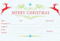 Christmas Gift Certificate Template Free Download (5 Intended For New Christmas Gift Certificate Template Free Download