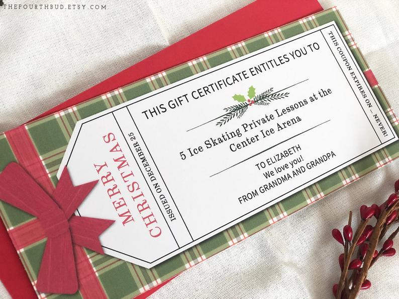 Christmas Gift Certificate Template In Pdf For Print For Fascinating Merry Christmas Gift Certificate Templates