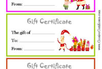Christmas Gift Certificates 720×960 Képpont Intended For 7 Babysitting Gift Certificate Template Ideas