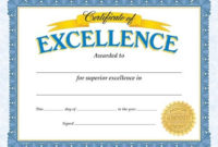 Classic Certificates, Certificate Of Excellence | Honor With Amazing Honor Award Certificate Template