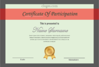 Classic Editable Word Certificate Of Participation Template Throughout Certificate Of Participation Template Ppt