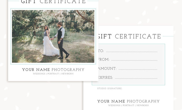 Classic Photography Gift Certificate Template Strawberry Kit Intended For Fascinating Free Photography Gift Certificate Template