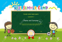 Colorful Kids Summer Camp Diploma Certificate Template In Intended For Fresh Summer Camp Certificate Template