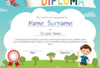 Colorful Kids Summer Camp Diploma Certificate Template Pertaining To Summer Camp Certificate Template