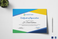 Company Appreciation Certificate Design Template In Psd, Word Within Certificate Of Recognition Word Template