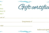 Company Gift Certificate Template (2 Within Company Gift Certificate Template