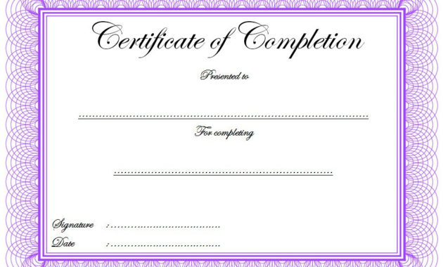Completion Certificate Editable 10+ Template Ideas Within Finisher Certificate Template 7 Completion Ideas