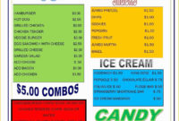 Concession Stand Menu Template Free Of Concession Stand Within Concession Stand Menu Template