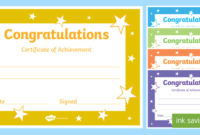 Congratulations Certificate Template | Editable Resource Inside Free Netball Achievement Certificate Editable Templates
