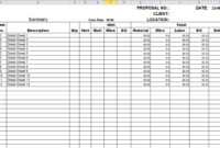 Construction Cost Estimate Template Excel | Spreadsheets Within Construction Cost Sheet Template