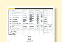 Construction Submittal Schedule Template Word | Excel Throughout Submittal Log Template Excel