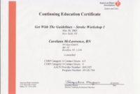 Continuing Education Certificate Template 7 Best With Continuing Education Certificate Template
