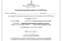 Continuing Education Certificate Template Pertaining To Fantastic Continuing Education Certificate Template