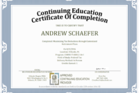 Continuing Education Orlando Chapter Fsea In Ceu Regarding Ceu Certificate Template
