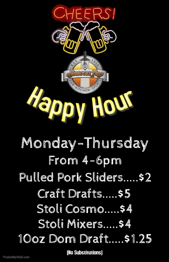 Copy Of Happy Hour Bar Flyer Poster Template Made With Throughout Happy Hour Menu Template