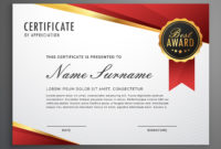 Creative Certificate Of Appreciation Award Template In Red Regarding Awesome Winner Certificate Template