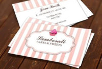 Cupcake Bakery Pink Cute Elegant Modern Business Card Intended For Cupcake Certificate Template Free 7 Sweet Designs