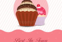 Cupcake Template, Banner Or Flyer Design. Stock With Free Cupcake Certificate Template Free 7 Sweet Designs
