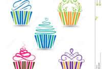 Cupcakes Set Stock Vector Image: 60954370 Throughout Free Cupcake Certificate Template Free 7 Sweet Designs