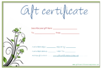 Custom Gift Certificate Template (3) | Professional Throughout Amazing Custom Gift Certificate Template