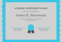 Customize 30+ Academic Certificate Templates Online Canva Throughout Simple Academic Excellence Certificate