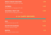 Customize 64+ Breakfast Menu Templates Online Canva With Breakfast Lunch Dinner Menu Template