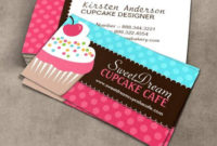 Cute And Whimsical Cupcake Bakery Business Cards Pertaining To Cupcake Certificate Template Free 7 Sweet Designs