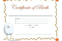 , Cute Looking Birth Certificate Template , Birth For Fantastic Girl Birth Certificate Template