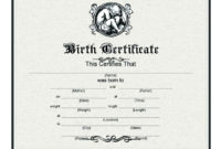 Cute Looking Birth Certificate Template Within Fantastic Girl Birth Certificate Template
