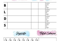 Daily Food Diary Free Printable | Food Diary Printable For Daily Diet Log Template