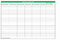 Daily Medication Schedule Spreadsheet | Glendale Community Throughout Medication Inventory Log Template