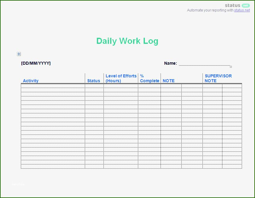 Daily Work Log Template: 20 Lesson That Prove Your Strands Intended For Restaurant Managers Log Template