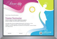 Dancing Certificate Stock Vector. Illustration Of Within For Dance Award Certificate Templates