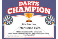 Darts Certificate Darts Award Template Darts Dart Board Throughout Badminton Certificate Template Free 12 Awards