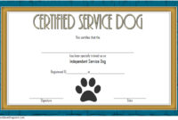 Dog Training Certificate Template [10+ Latest Designs Free] Intended For Workshop Certificate Template