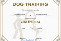 Dog Training Certificate Template In Silver, Costa Del Sol In Awesome Dog Obedience Certificate Templates