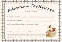 Doll Adoption Certificate Design Template In Psd Word Pertaining To Pet Adoption Certificate Template Free 23 Designs