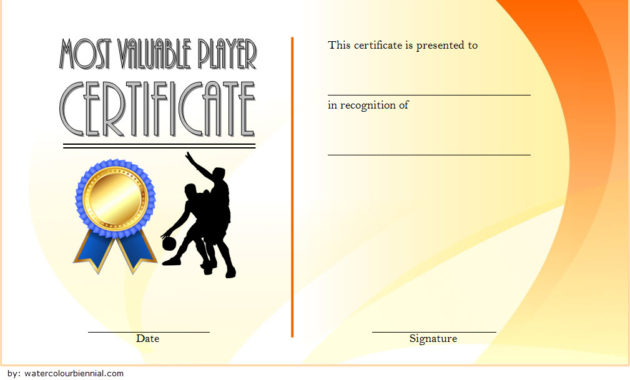 Download 10+ Basketball Mvp Certificate Editable Templates With Amazing Basketball Achievement Certificate Templates